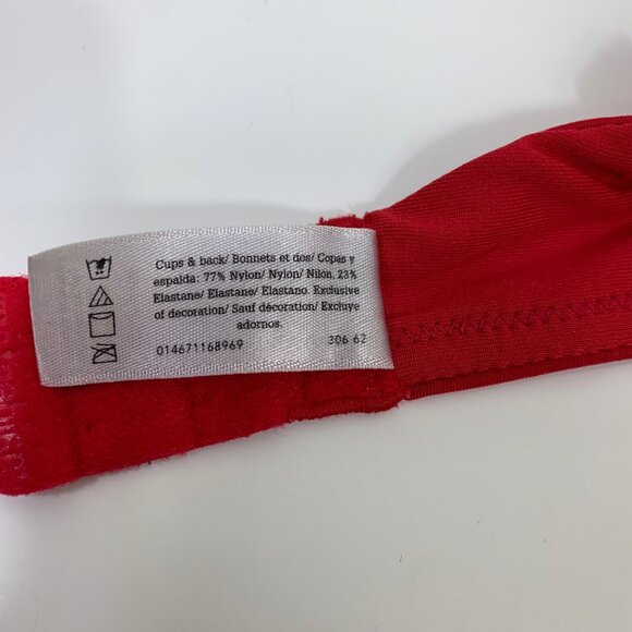 Maidenform One Fab Fit Everyday Demi Underwire Bra in Cherry Red - Size 34C - Picture 6 of 7